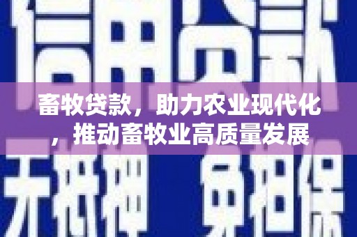 二仑畜牧贷款，助力农业现代化，推动畜牧业高质量发展