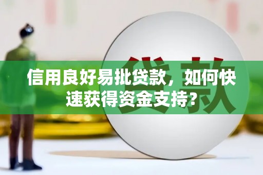 二仑信用良好易批贷款，如何快速获得资金支持？