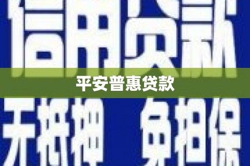 二仑平安普惠贷款