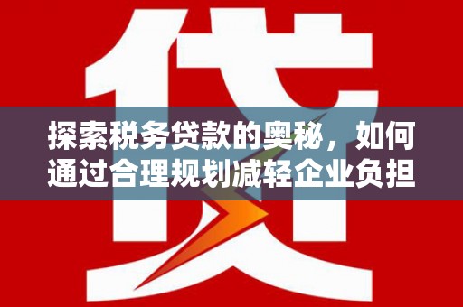 二仑探索税务贷款的奥秘，如何通过合理规划减轻企业负担