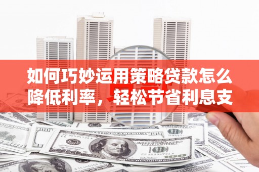 二仑如何巧妙运用策略贷款怎么降低利率，轻松节省利息支出