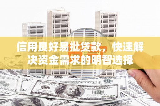 二仑信用良好易批贷款，快速解决资金需求的明智选择