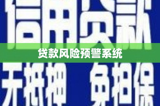 二仑贷款风险预警系统