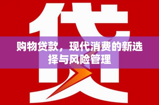 二仑购物贷款，现代消费的新选择与风险管理
