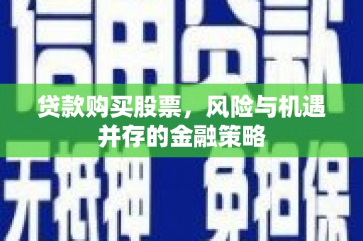 二仑贷款购买股票，风险与机遇并存的金融策略