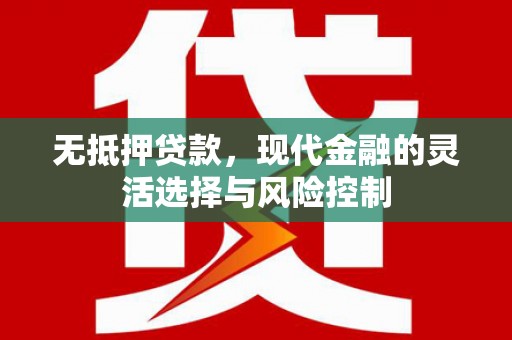 二仑无抵押贷款，现代金融的灵活选择与风险控制