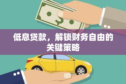 二仑低息贷款，解锁财务自由的关键策略