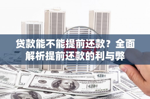 二仑贷款能不能提前还款？全面解析提前还款的利与弊