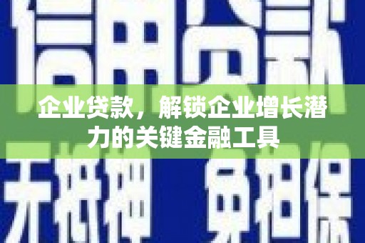 二仑企业贷款，解锁企业增长潜力的关键金融工具