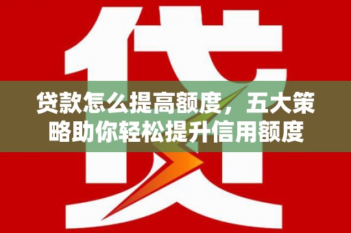二仑贷款怎么提高额度，五大策略助你轻松提升信用额度