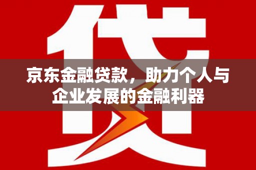 二仑京东金融贷款，助力个人与企业发展的金融利器
