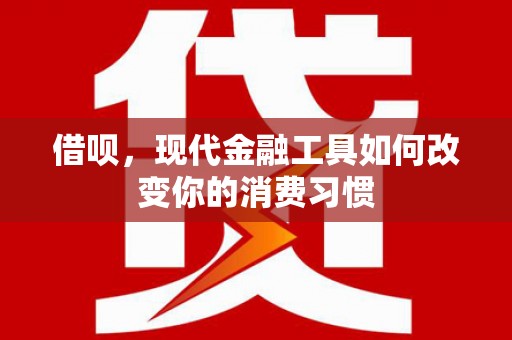 二仑借呗，现代金融工具如何改变你的消费习惯