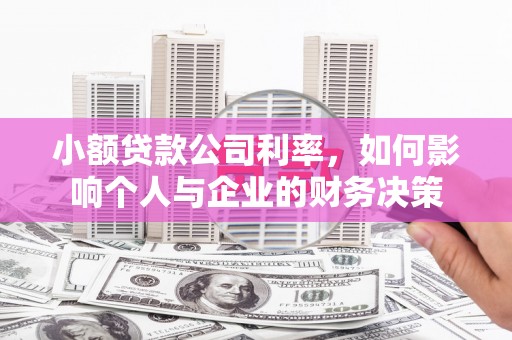 二仑小额贷款公司利率，如何影响个人与企业的财务决策
