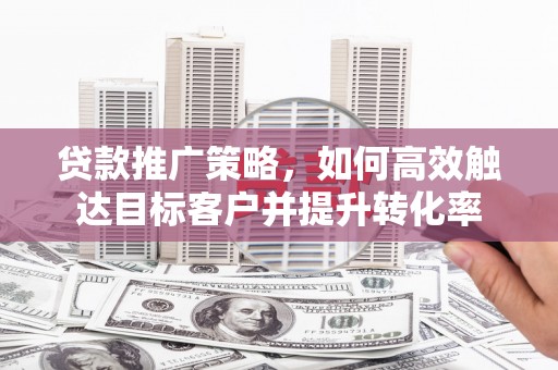 二仑贷款推广策略，如何高效触达目标客户并提升转化率