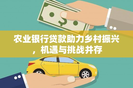二仑农业银行贷款助力乡村振兴，机遇与挑战并存