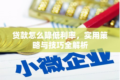 二仑贷款怎么降低利率，实用策略与技巧全解析