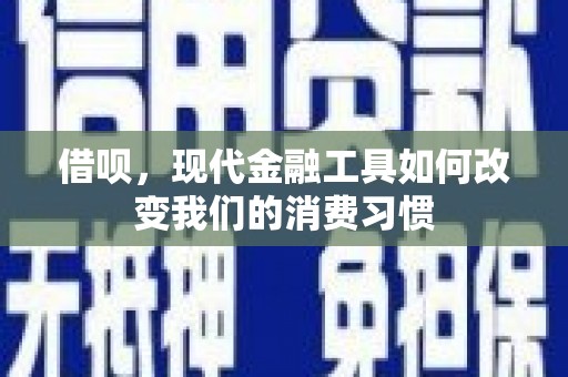 二仑借呗，现代金融工具如何改变我们的消费习惯