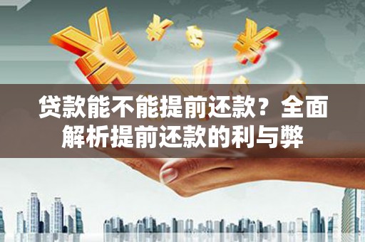 二仑贷款能不能提前还款？全面解析提前还款的利与弊