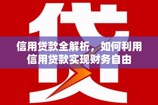 二仑信用贷款全解析，如何利用信用贷款实现财务自由